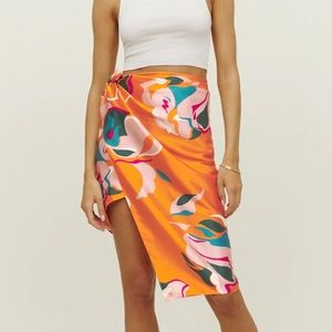 Reformation Silk Scarf in Elektra